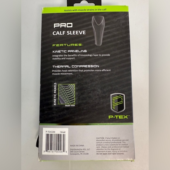 P-TEX ** PRO CALF SLEEVE ** SMALL" P-TEXC200 knit compression new - Picture 2 of 5
